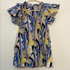 Colorful Abstract Pattern Blouse